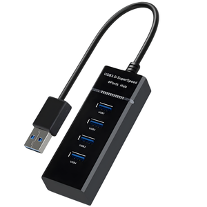 USB Hub - 4 USB Poorten - 5Gbps - Zwart