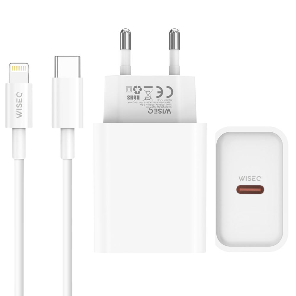 25W iPhone Oplader met Lightning Kabel – 3 Meter - Wit