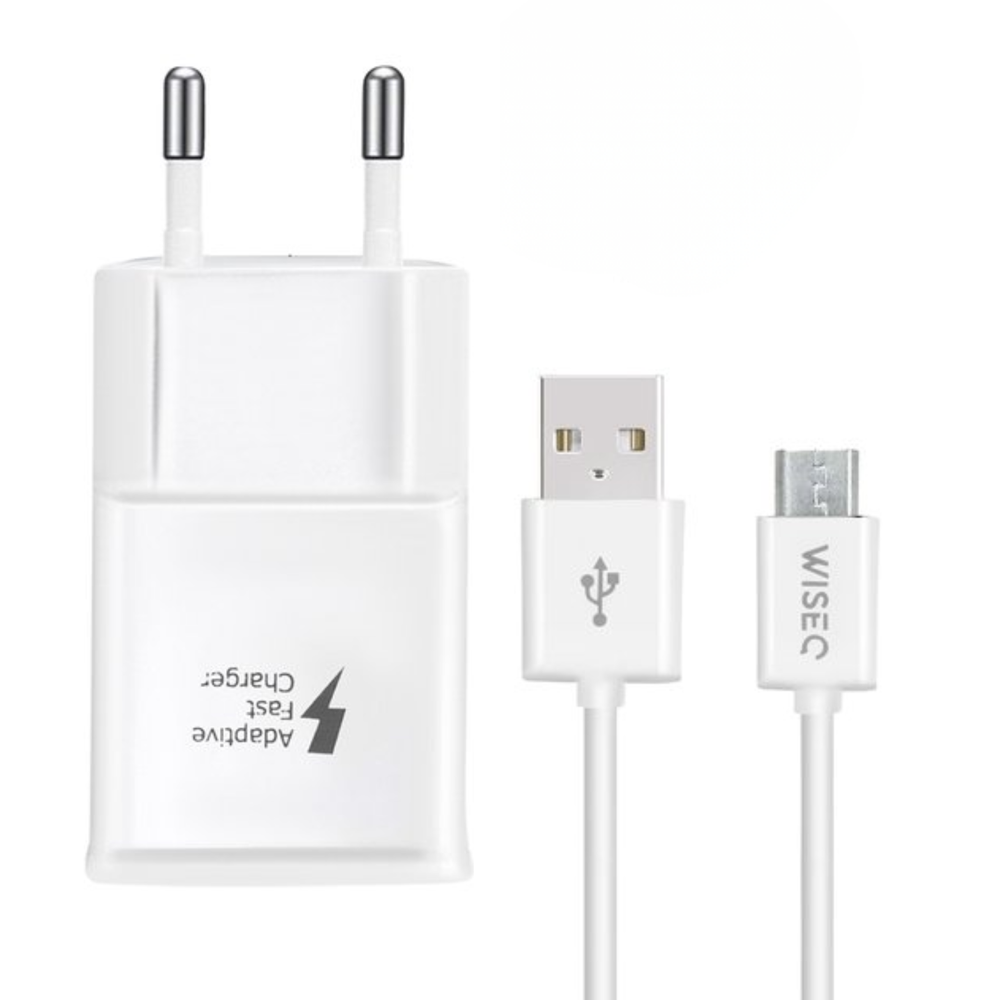 Oplader met Micro-USB Kabel - 1 Meter - Wit