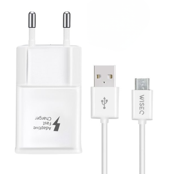 Oplader met Micro-USB Kabel - 1 Meter - Wit