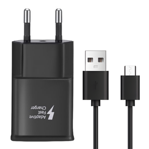 Oplader met Micro-USB Oplaadkabel - 1 Meter - Zwart