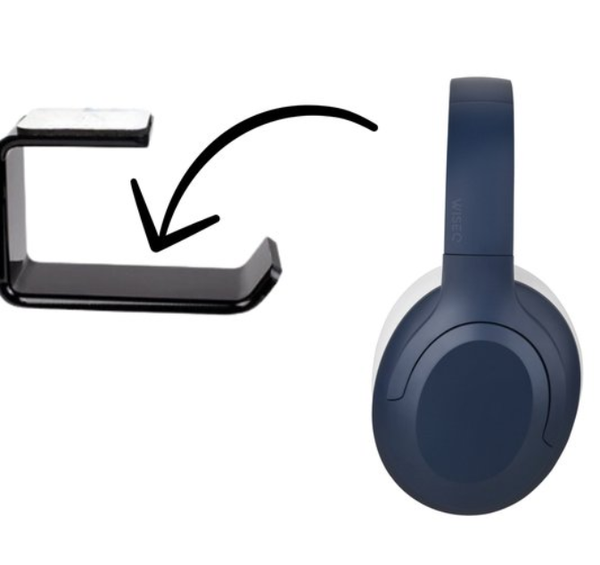 Koptelefoonhouder Wandhanger - Zwart