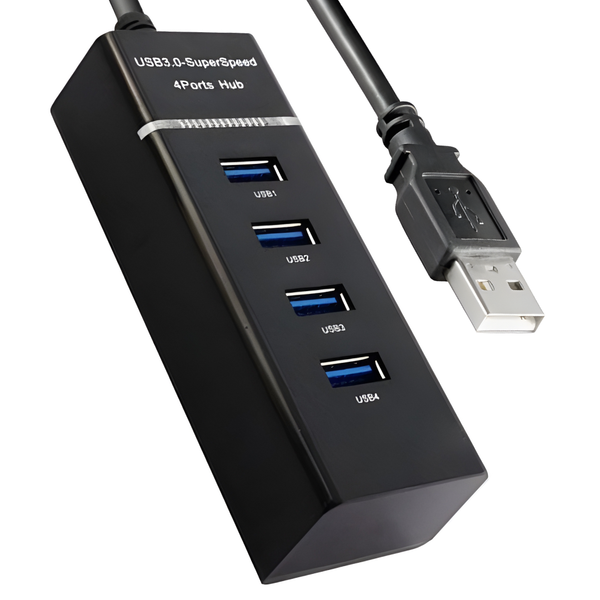 USB Hub - 4 USB Poorten - 5Gbps - Zwart