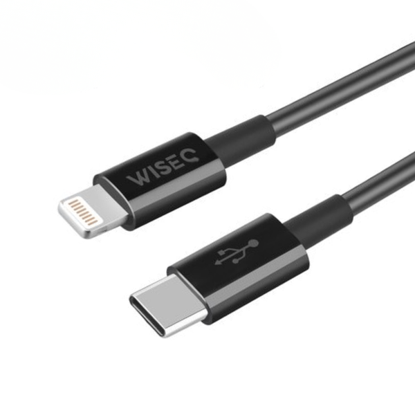 USB C naar Lightning Kabel - 1 Meter - Zwart