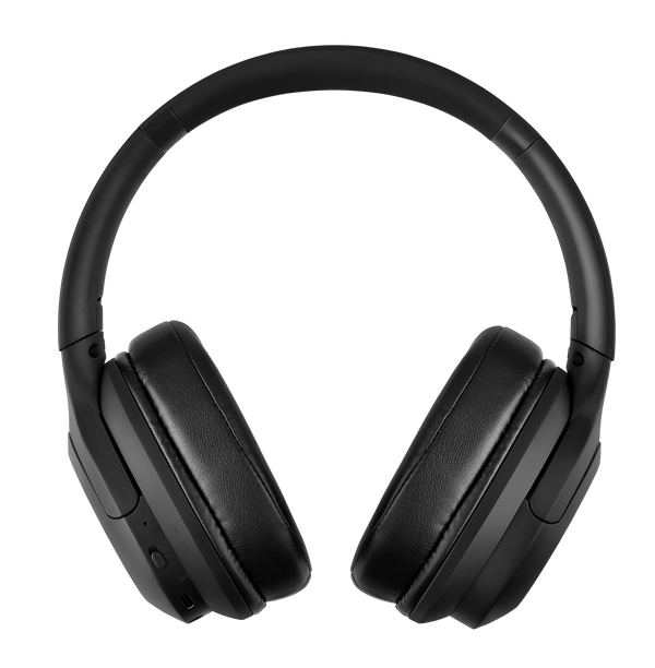 Onbreekbare draadloze kinder koptelefoon over ear met active noise cancelling 35 uur batterijduur bluetooth zwart vrijstaand product WiseQ