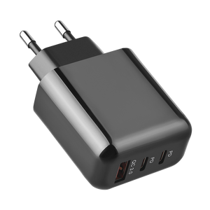 USB- en USB C Adapter – 45W Snellader - GaN - Universeel - Zwart