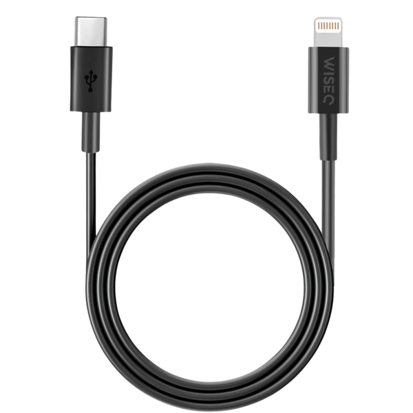 USB C naar Lightning Kabel - 1 Meter - Zwart