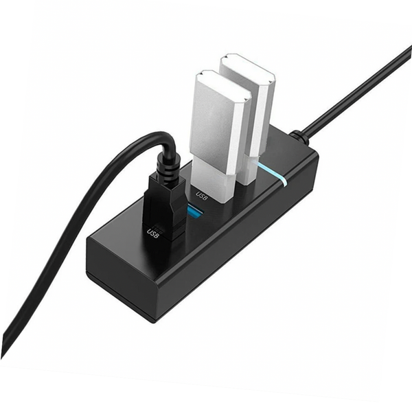 USB Hub 4 poorten + Gratis USB-C Converter - USB Hub / USB Splitter