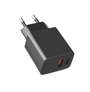 USB en USB C Adapter - Snellader - 25W - Zwart