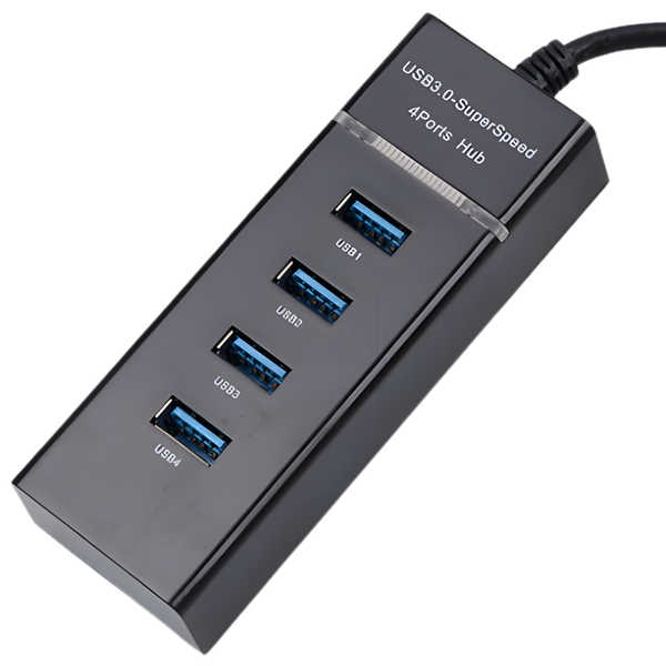 USB Hub - 4 USB Poorten - 5Gbps - Zwart