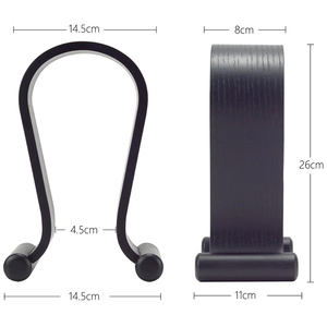 Koptelefoon Houder Hout - Zwart