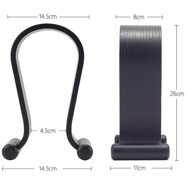 Koptelefoon Houder Hout - Zwart