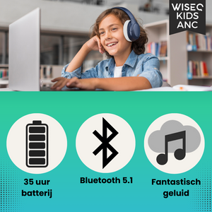 Kids ANC Navy - Draadloos - Active Noise Cancelling