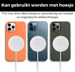 WiseQ 25W Magnetische Draadloze MagSafe Snellader