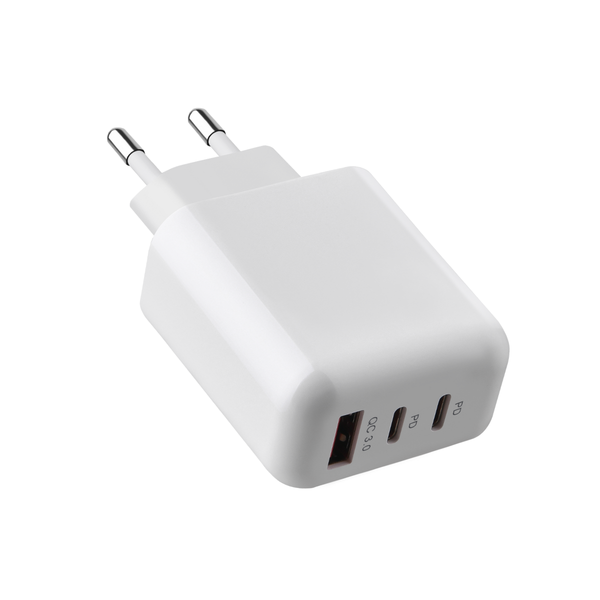 45W Oplader 3-Poorts met 100W USB-C Kabel - 1 Meter - Wit