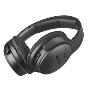 WiseQ bluetooth 5 over ear koptelefoon met noise cancelling en ingebouwde microfoon zwart