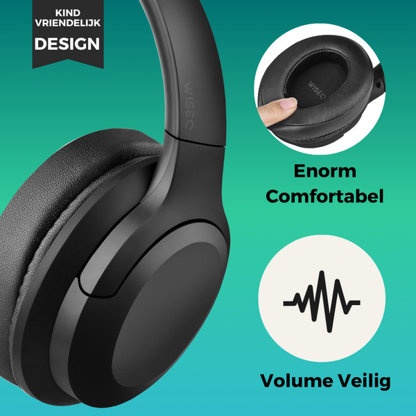 Kids ANC Black - Wireless - Active Noise Cancelling