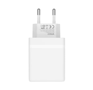 USB- en USB C Adapter - 38W Snellader - 3 Poorten - Universeel - Wit