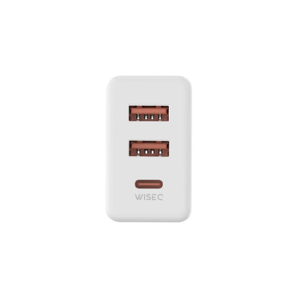 38W Snellader 3-Poorts met USB-C naar Lightning Kabel – 2 Meter - Wit