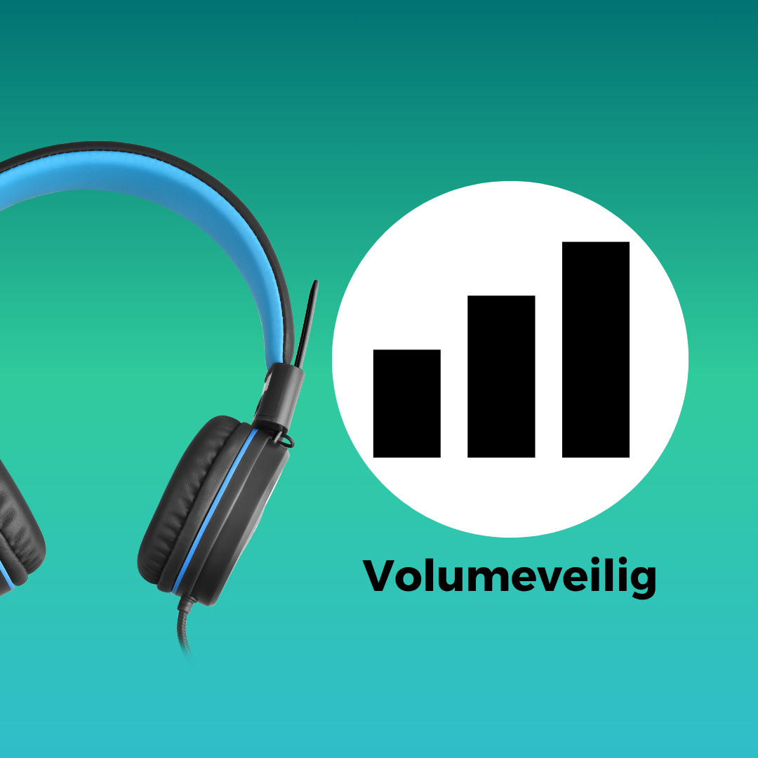 Bedrade kinderkoptelefoon voor kinderen met kabel en volumebegrenzing voor veilig luisteren