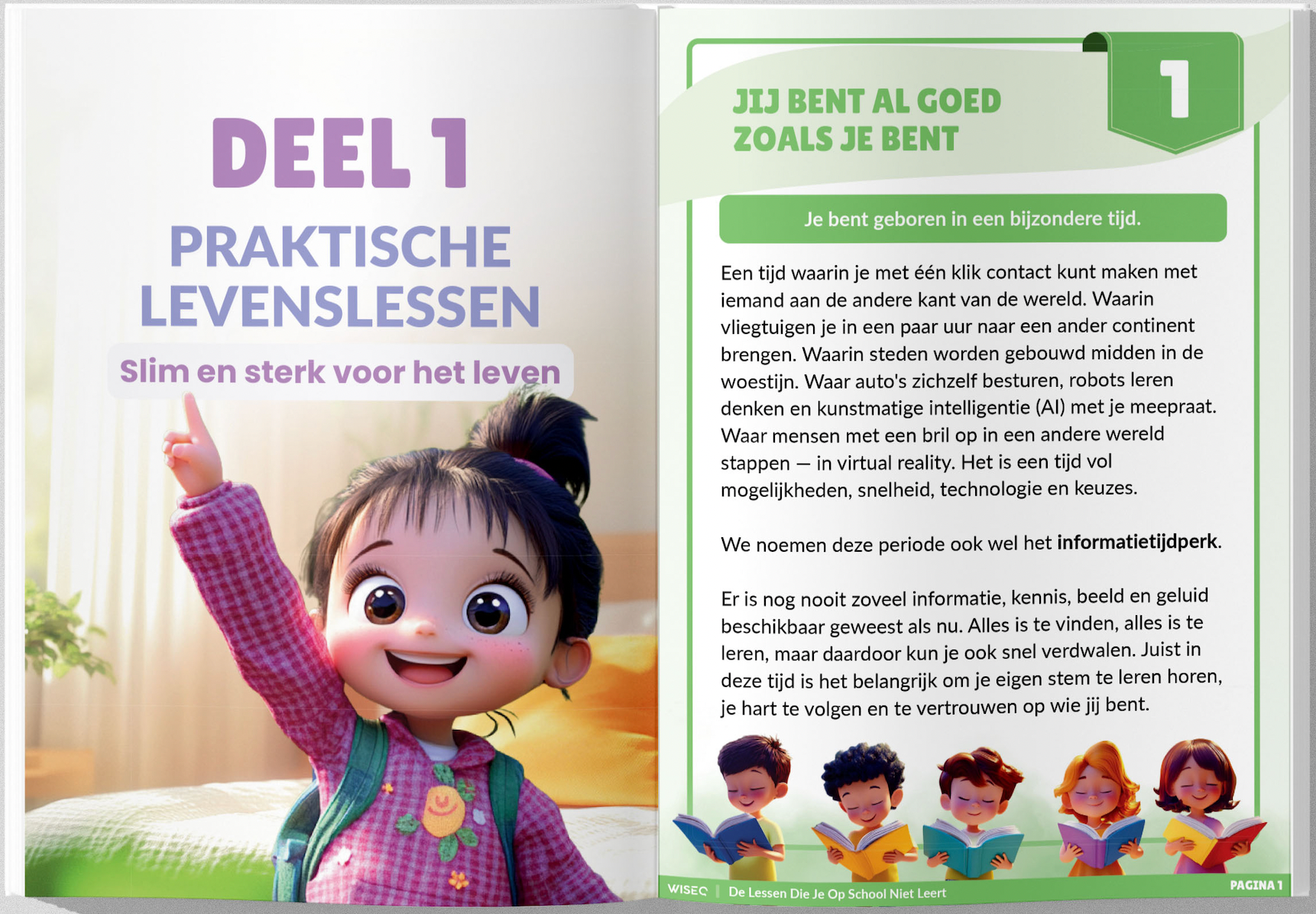 E book pagina kind educatie praktische levenslessen jij bent al goed zoals je bent WiseQ
