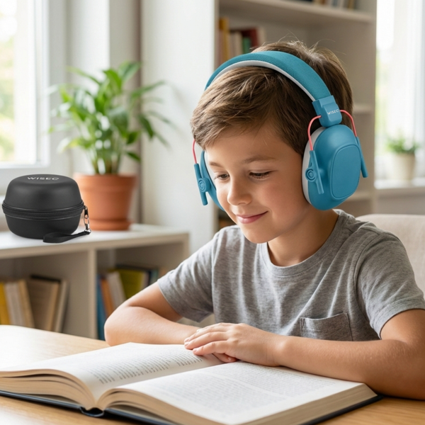 Oorkappen Kind Beschermhoes Oorbeschermers Kinderen 28dB Gehoorbescherming School Blauw