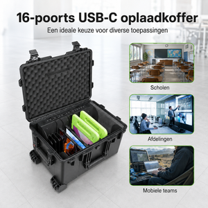Laptop cart 2200W - UV disinfection - 30 Chromebooks - up to 14 inches