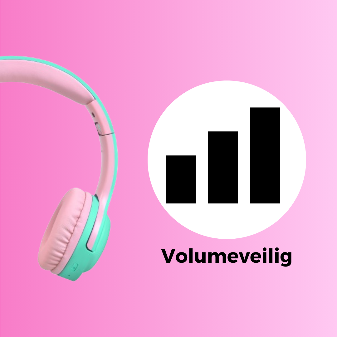 Roze Groene Draadloze Kinderkoptelefoon met Volumeveilig Functie en Bluetooth