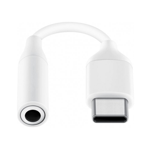 USB C naar 3.5mm AUX female adapter wit WiseQ korte audio kabel 8.5 cm