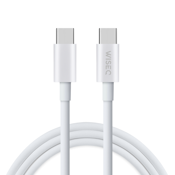 Witte USB C naar USB C oplaadkabel 100W voor MacBook Pro Air en iPhone