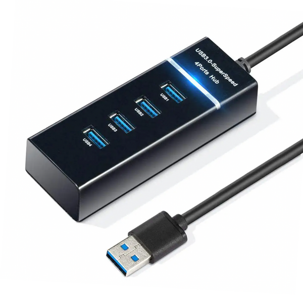USB 3 0 hub met 4 poorten en USB aansluiting geschikt voor MacBook Pro Air en Windows