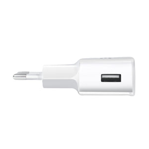Witte 18W USB oplader geschikt voor Samsung met enkele USB aansluiting zijkant