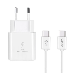 25W Oplader - USB C naar USB C Kabel - 2 Meter - Wit