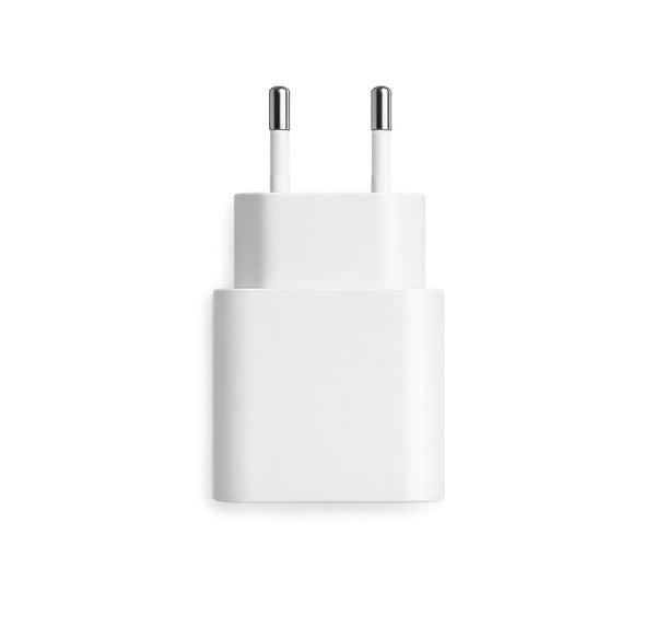 Witte WiseQ 25W USB C snellader geschikt voor iPhone en Samsung vooraanzicht