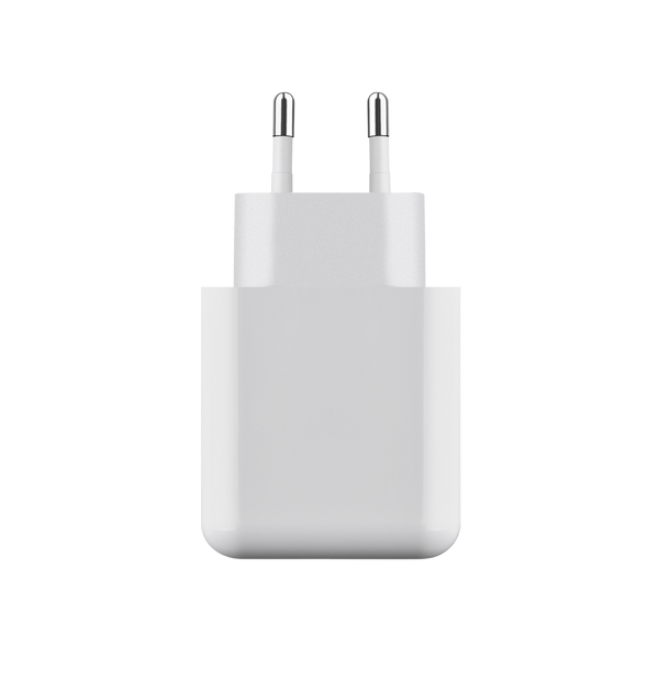 Witte WiseQ 45W USB C snellader met 3 poorten geschikt voor iPhone vooraanzicht