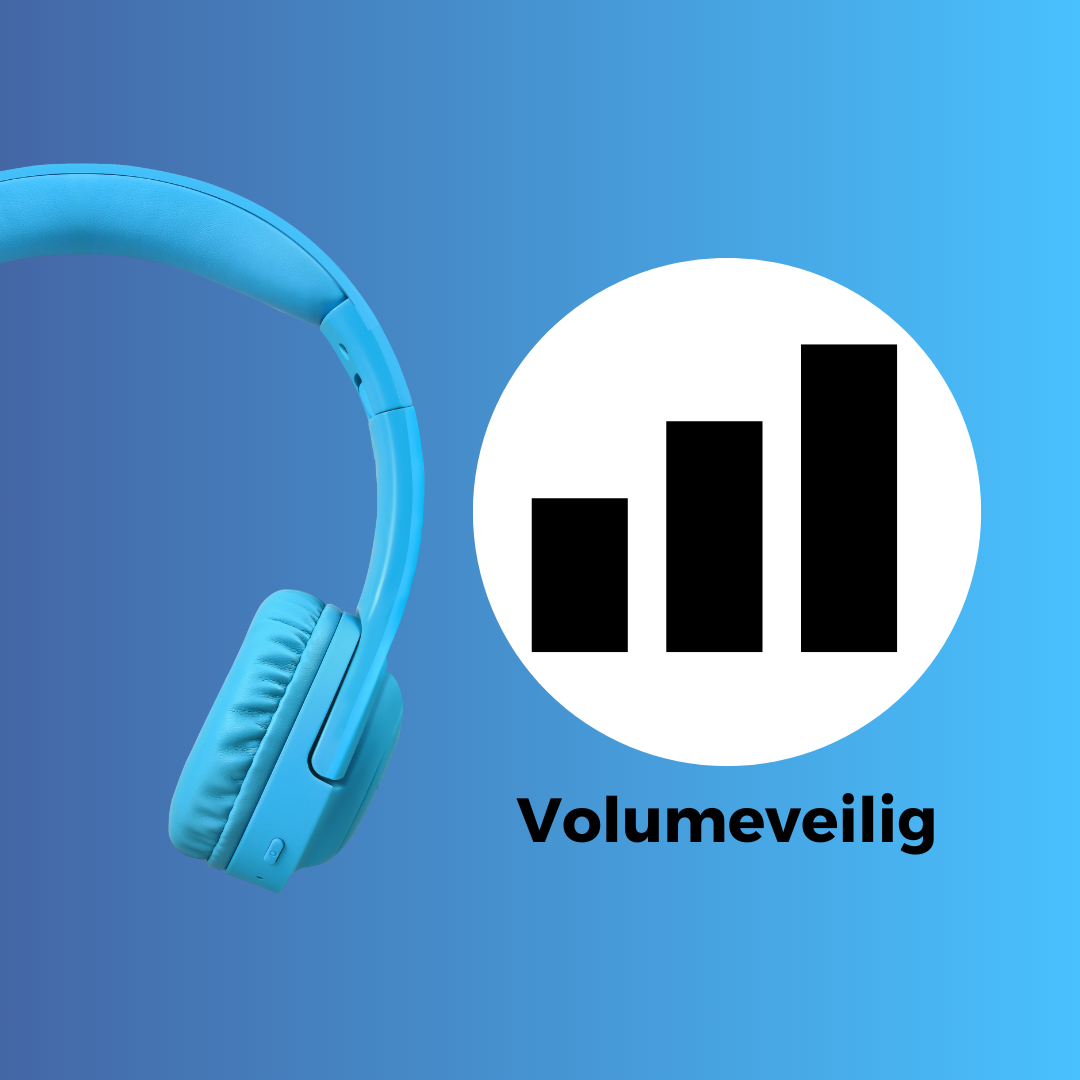 Blauwe WiseQ Draadloze Kinderkoptelefoon Met Volumeveilige Functie