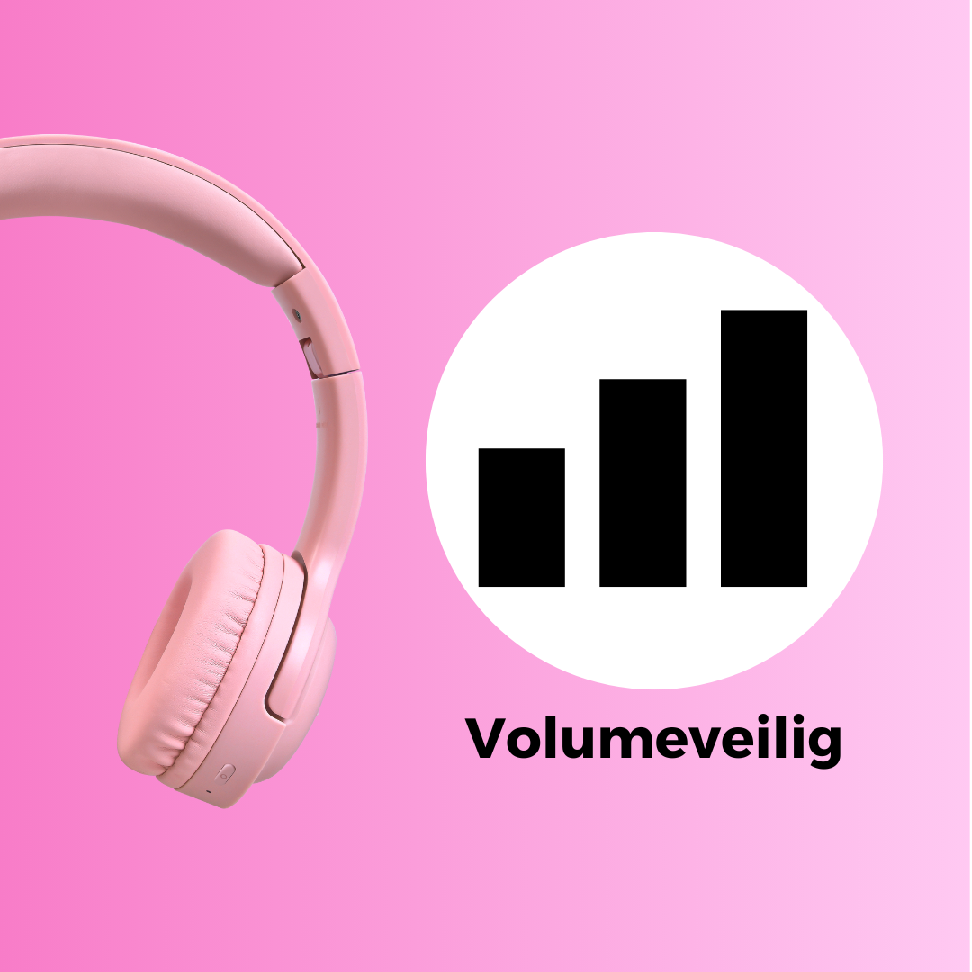 Roze WiseQ Draadloze Kinderkoptelefoon Met Volumeveilig Functie