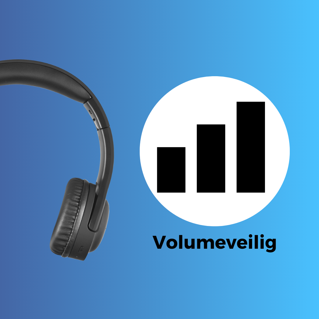 WiseQ Hero Draadloze Kinderkoptelefoon Met Bluetooth In Zwart Met Volumeveilig Functie