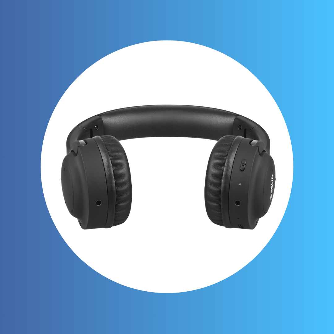 WiseQ Hero Draadloze Kinderkoptelefoon Met Bluetooth In Zwart Vooraanzicht