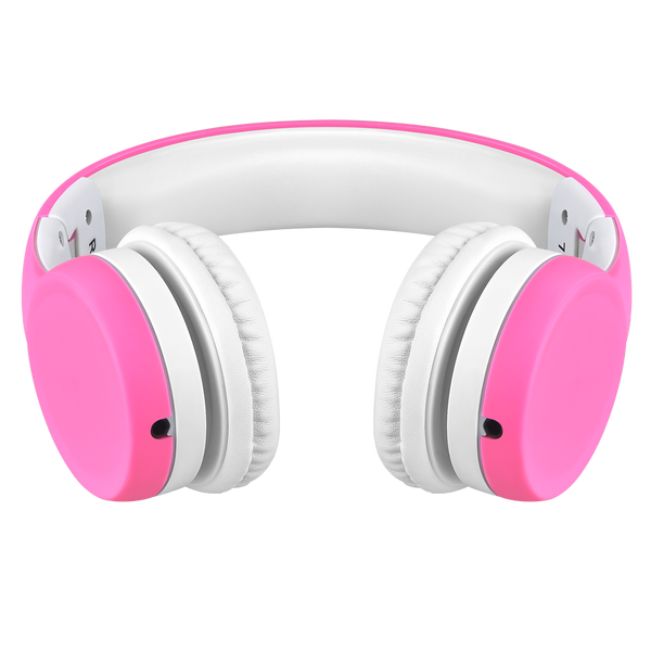 Roze WiseQ kinder koptelefoon met comfortabele pasvorm en veilige volumelimiet