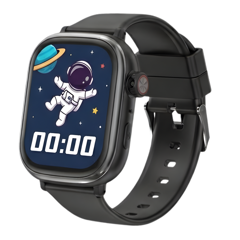 Zwart WiseQ GPS kinderhorloge met simkaart en touchscreen smartwatch voor kinderen met bellen en tracking