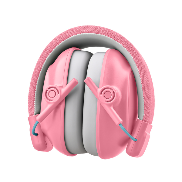 Roze WiseQ kinder koptelefoon met comfortabele oorkussens en inklapbaar design