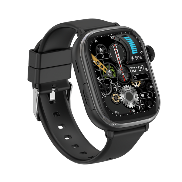 WiseQ kindersmartwatch zwart gps simkaart horloge kind schuin