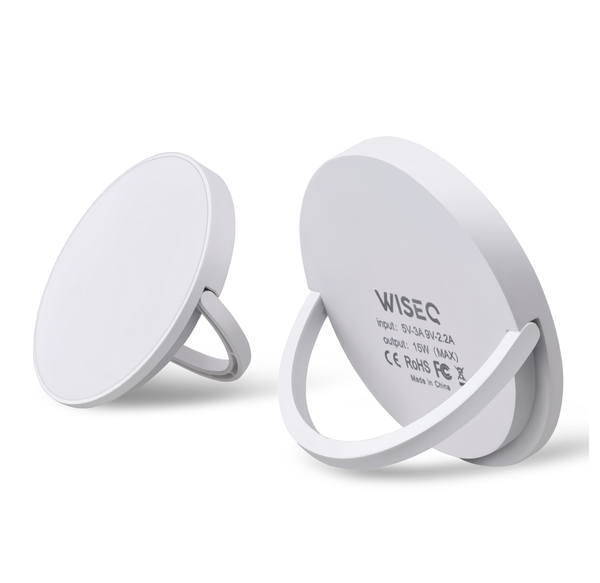 Witte WiseQ magnetische MagSafe oplader geschikt voor iPhone met standaard
