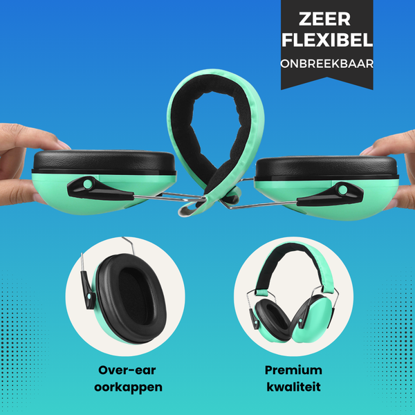 WiseQ oorbeschermers voor kinderen 28dB met over ear oorkappen zeer flexibel en premium kwaliteit