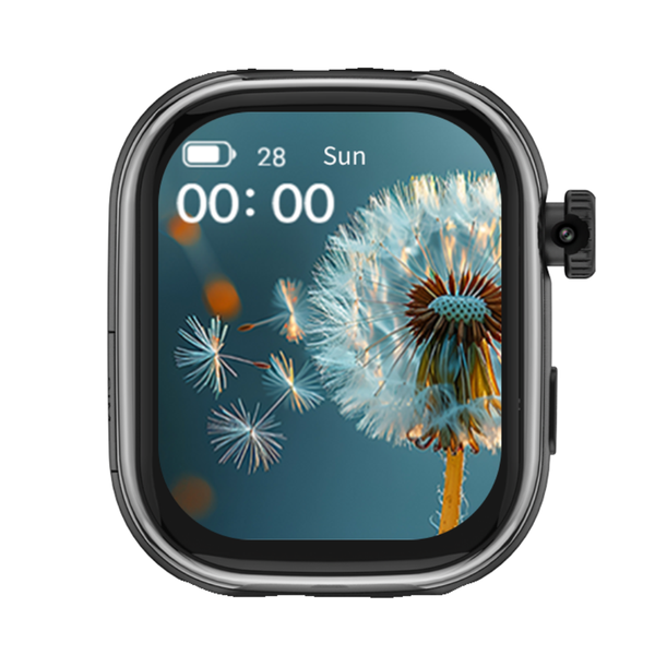 WiseQ smartwatch kind zwart gps simkaart horloge close up display