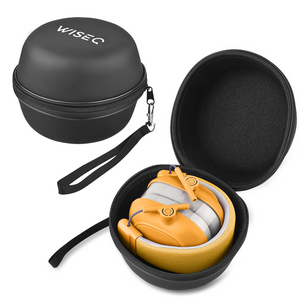 Wise oorbeschermers voor kinderen 28dB in geel inclusief harde beschermhoes en opbergcase