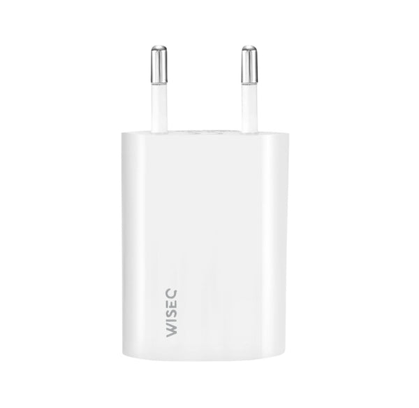 Witte Wise USB oplader geschikt voor iPhone met EU stekker