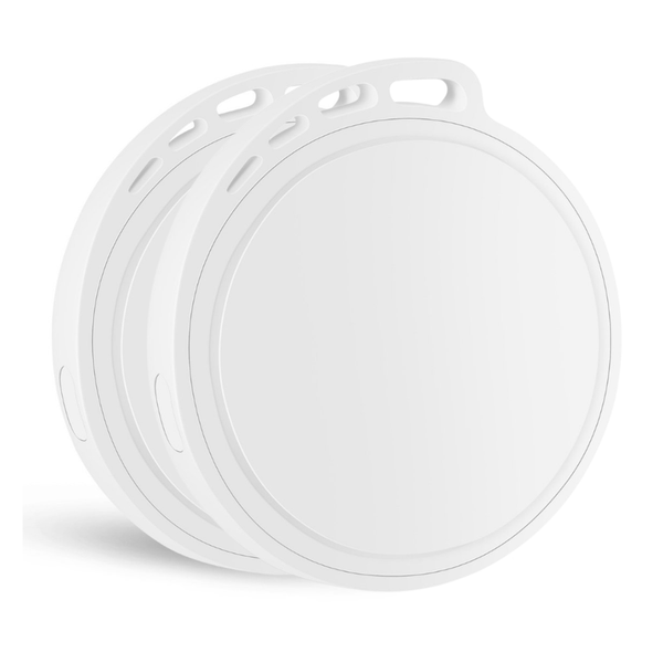 Witte Bluetooth GPS tracker geschikt voor iPhone van WiseQ in set met meerdere trackers