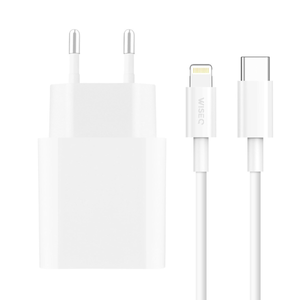 iPhone Snellader - 20W - Lightning kabel - 1 Meter - Wit